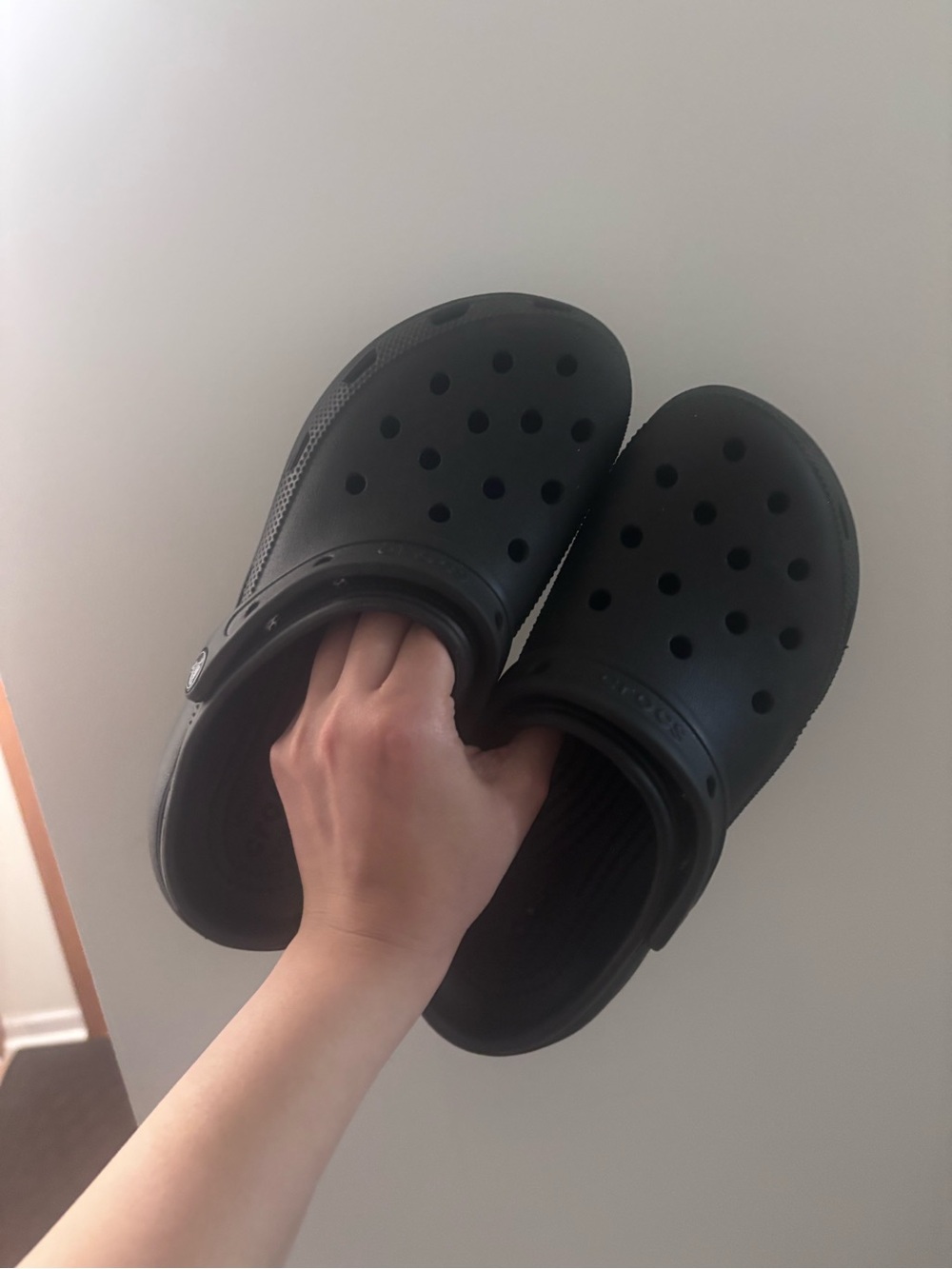 Classic Black Clog Slip-Ons size 8 women